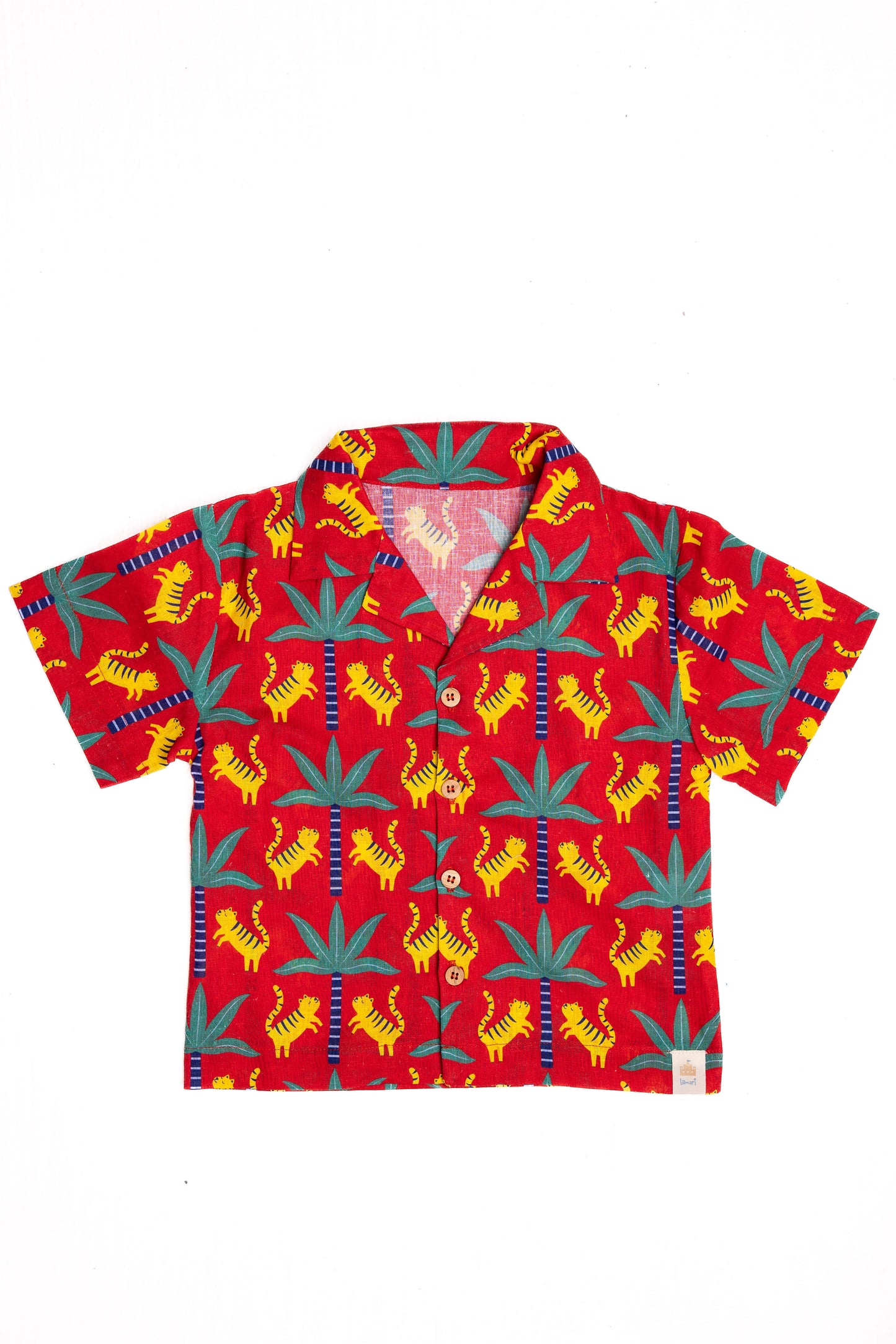 Vibrant Tropical Print Sleeve Shirt for Kids
