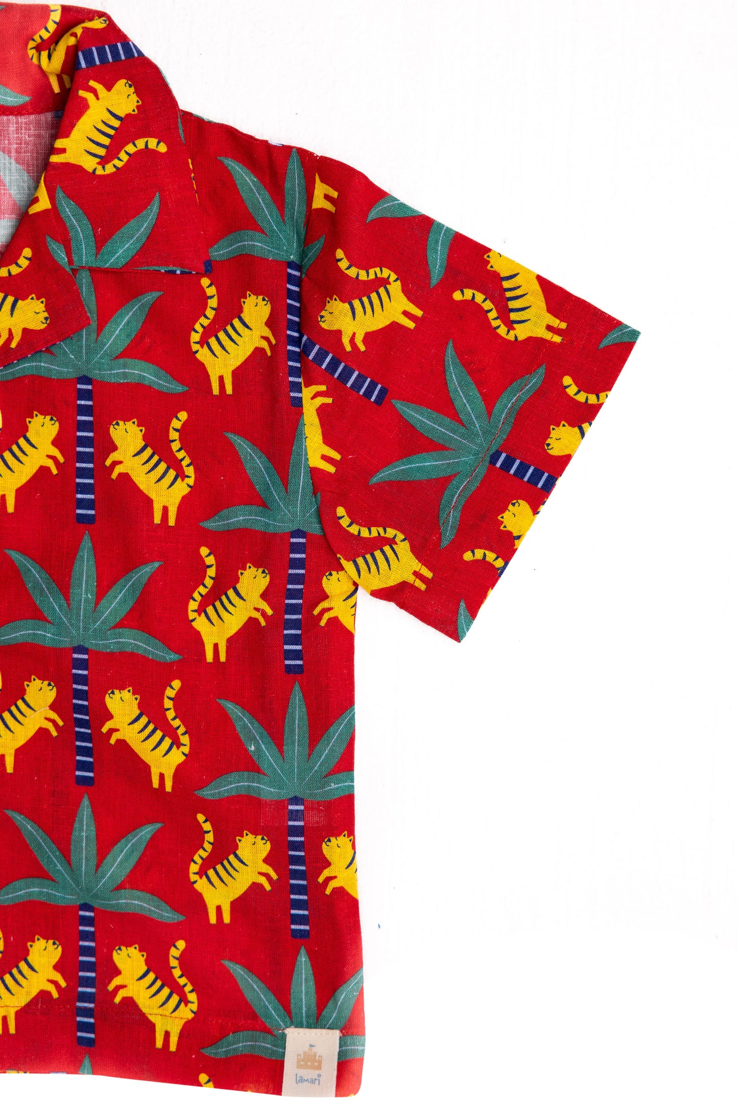 Vibrant Tropical Print Sleeve Shirt for Kids