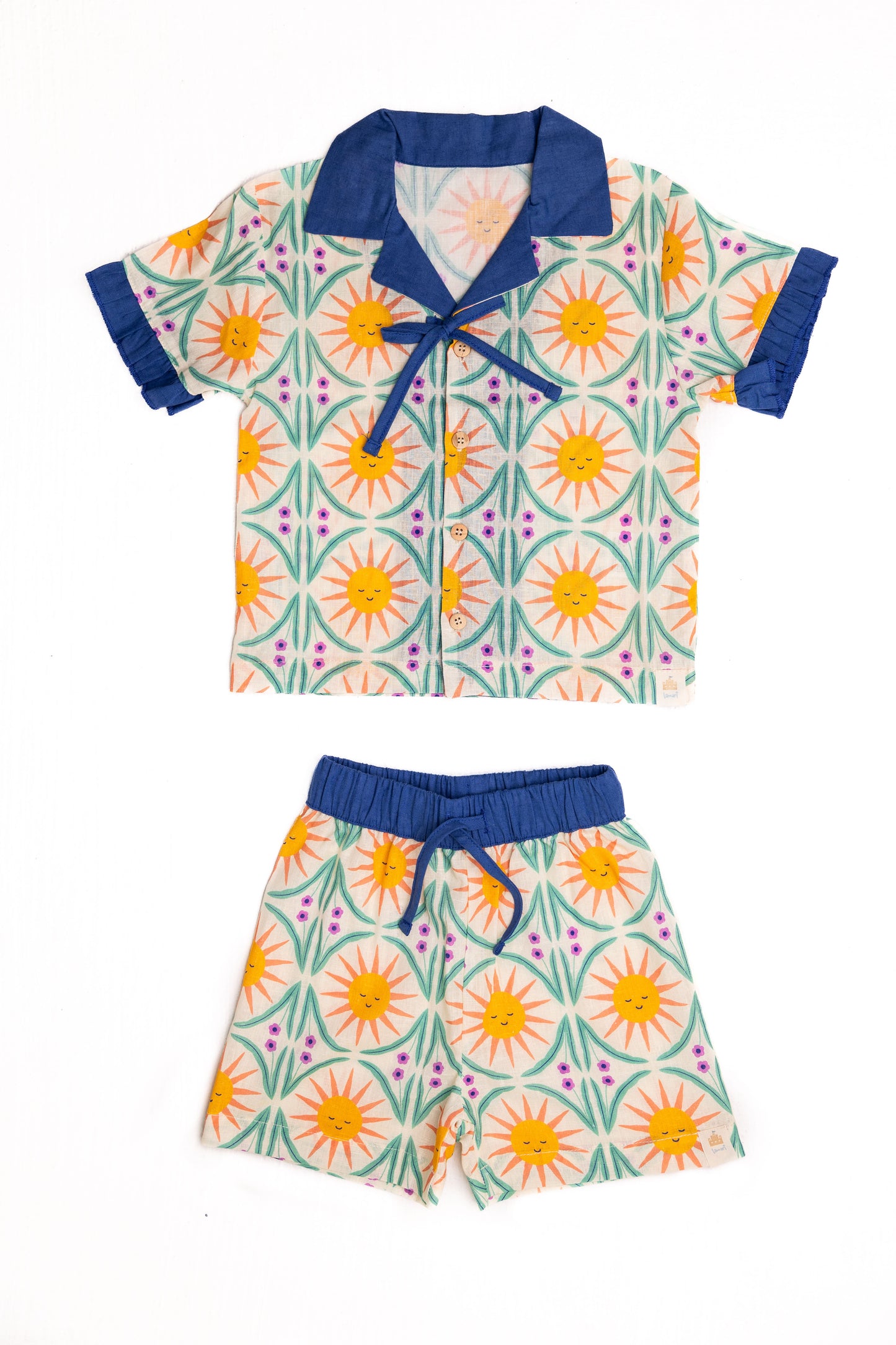 Sun Print Girls' Two-Piece Outfit Set