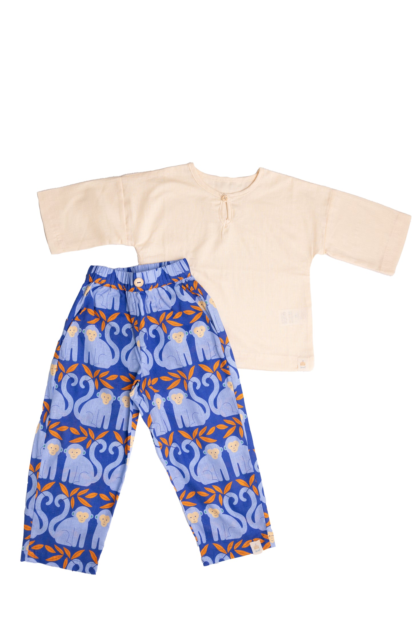 Blue Monkey Two-Piece Set
