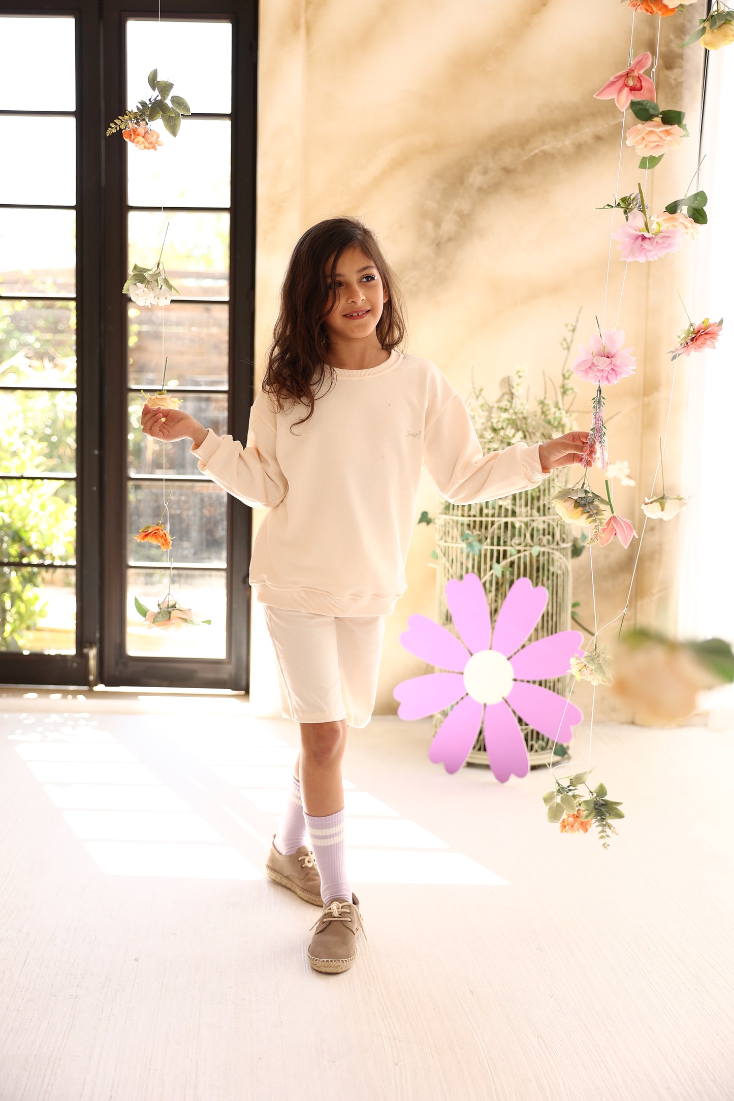 Unisex Basic Beige Short