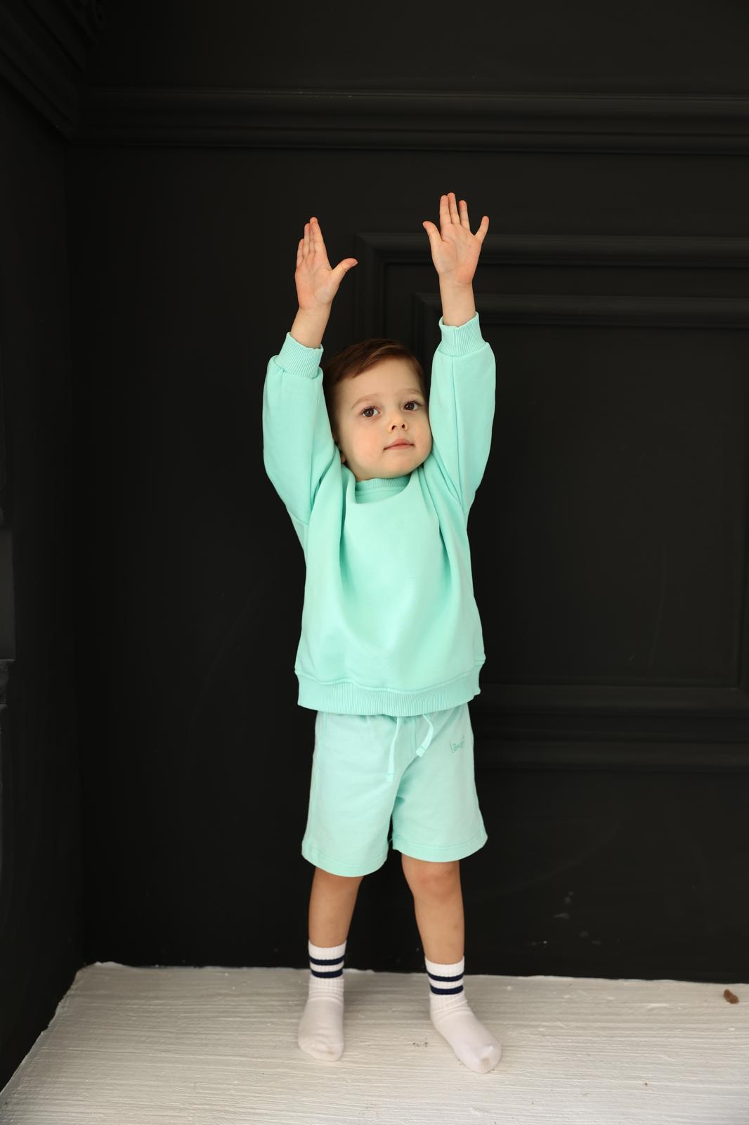 Unisex Sky Blue Basic Sweatshirt